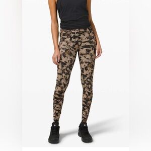 lululemon athletica Brown and Black Tie-Dye Leggings